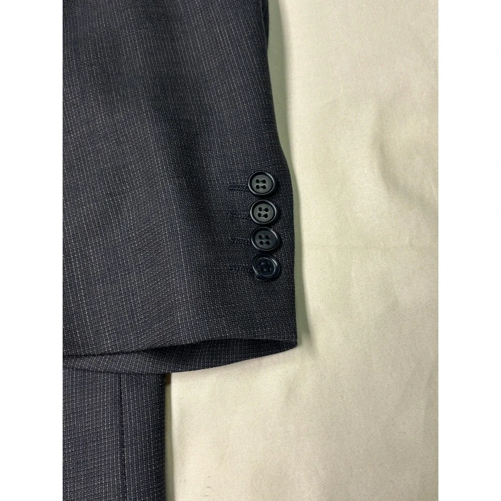 Canali  Mens Wool Suit Blazer Jacket Gray‎ Micro Check Italy 44R US 54 EU